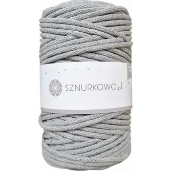 Příze Sznurkowo šňůry 5 mm - světle šedá
