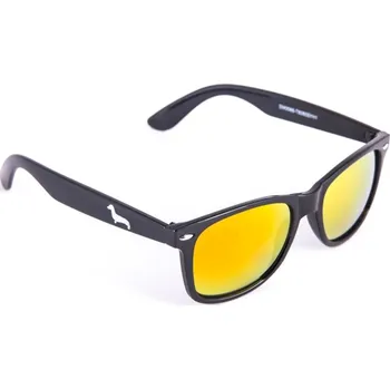 Sluneční brýle KAŠMIR WAY W07 černé - skla oranžová zrcadlová