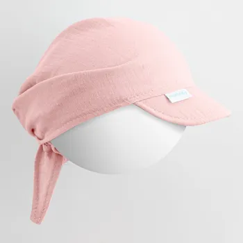 Dětský letní mušelínový šátek s kšiltem New Baby Soft dress - více barev Barva: růžová, Velikost: 74 (6-9m)