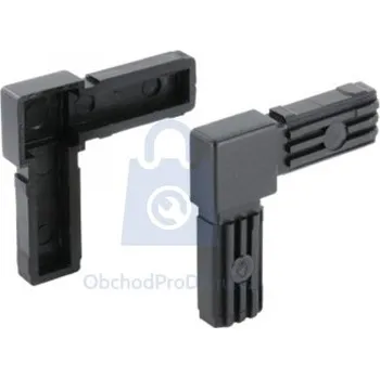 Tesařské kování Spojka jeklů pravoúhlá, s kovovým jádrem 25 x 1,5 mm, délka strany 48 mm, balení 1 ks