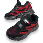 Fashion Chlapecké černé tenisky na suchý zip 03 Barva: Černá, Velikost: 31