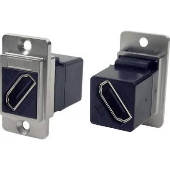 Elektrická zásuvka Cliff CP30788M HDMI adaptér zásuvka, vestavná niklová, černá 1 ks