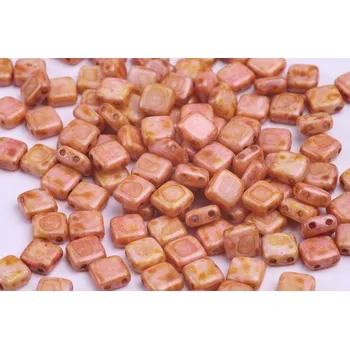 Korálek Dvoudírkové čtverečky č. 32 (6x6 mm)