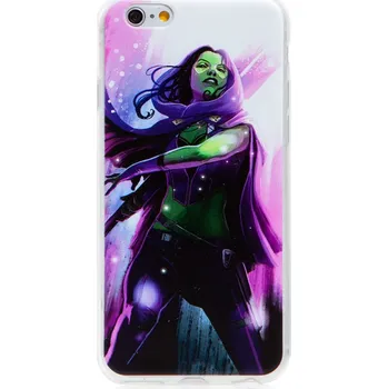 Pouzdro na mobilní telefon Kryt MARVEL pro Apple iPhone 6 / 6S - Gamora - gumový - bílý / růžový