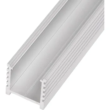 LED osvětlení Nástěnná hliníková lišta N12 pro LED pásek maximálně 24W/1m barva stříbrná v délce 2m