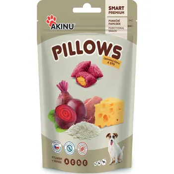 Pamlsek pro psa AKINU Pillows červená řepa/sýr 80 g
