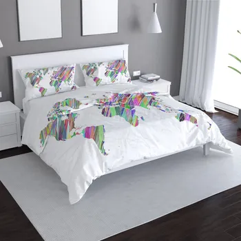 Povlečení Sablio Povlečení Barevné světadíly - 140x220 / 90x70