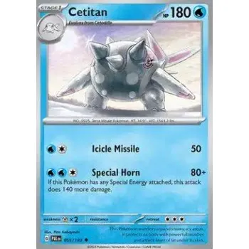 Volný čas Pokémon PAL 055/193 Cetitan - Paldea Evolved Stav: Near Mint, Verze: NORMAL