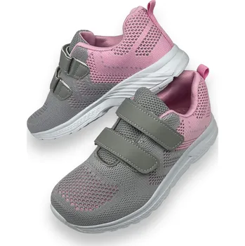 Dívčí tenisky Peach Dívčí šedé tenisky na suchý zip Barva: Šedá, Velikost: 37