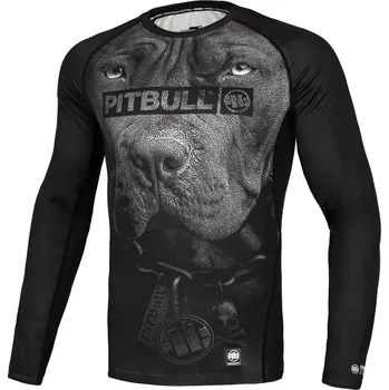 Rashguard PitBull West Coast - pánský LS rashguard BORN IN 1989 černý 2XL