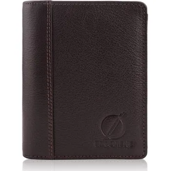 Peněženka Brodrene Kožená klasická pánská peněženka vertikální; hnědá