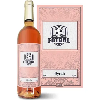 Víno Sablio Růžové víno Žiju pro fotbal: 0,75 l