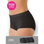 3PACK- Kalhotky s vyšším pasem Culotte Intimidea Barva: Černá, Velikost: M/L