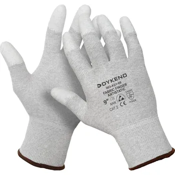 Pracovní oblečení DYKENO Fabric Finger antistatic antistatické rukavice máčené prsty 07 šedá 003-K21-07