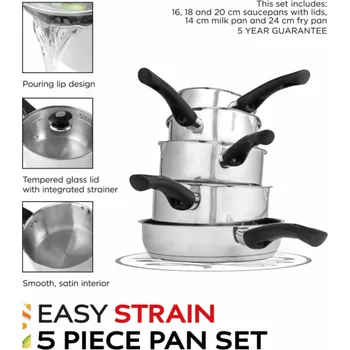 Sada pánví Russell Hobbs RH00543EU7 Easy Strain Set 5ks