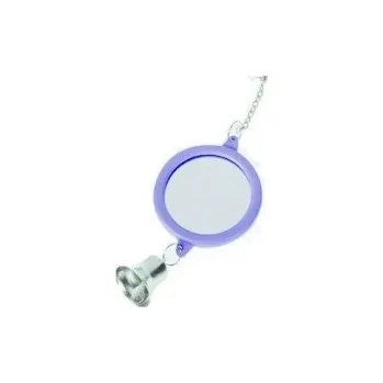 Hračka pro ptáka Hračka zrcátko kulaté+zvonek 6 cm