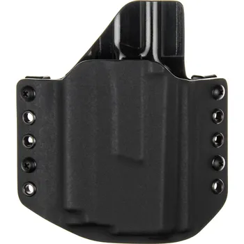 Příslušenství pro sportovní střelbu RH Holsters OWB - CZ P-10 C OR + Olight PL-MINI 2 Valkyrie - vnější kydexové pouzdro - poloviční sweatguard - černá/černá Pouzdro je pro: Levák