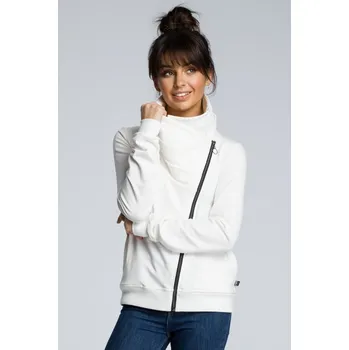 Dámská mikina Bavlněná mikina na zip se stojatým límcem BEWEAR B071 Barva: Smetanová, Velikost: M