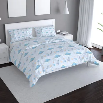 Povlečení Sablio Povlečení Létající talíře a rakety - 140x220 / 90x70