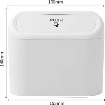 Odpadkový koš Mini odpadkový koš do auta - přenosný, závěsný Barva: Bílá