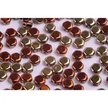 Korálek Dvoudírkový hexagon č. 85