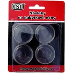 Gumové návleky na stůl či židle pr.28,v.25,hl.20mm TRANSPARENT (sada 4 ks)