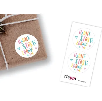 samolepka Fleppi Dárkové samolepky Hodně štěstí | 2ks