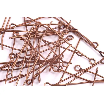 Korálek Ketlovací jehla 20mm staroměď