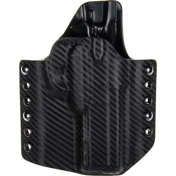 Příslušenství pro sportovní střelbu RH Holsters OWB - CZ 75 SP-01 Shadow - CZ 75 SP-01 Tactical - vnější kydexové pouzdro - poloviční sweatguard - carbon/černá Pouzdro je pro: Levák