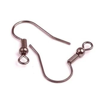 Korálek Afroháčky s kuličkou rodium 10 ks