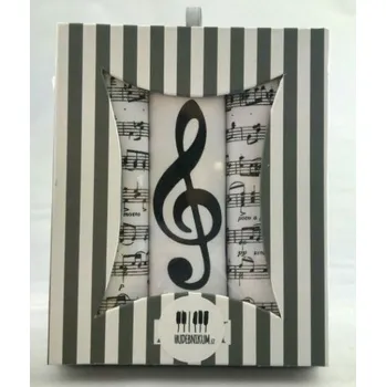 Látkový kapesník ETEX Hořice s.r.o. Dámské látkové kapesníky s notami 3 ks, bílé