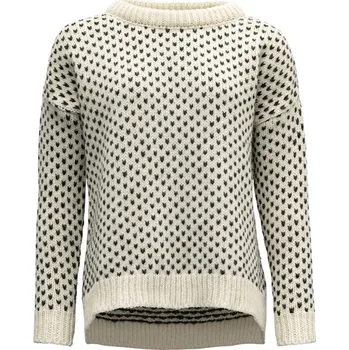 Dámská móda Devold dámský vlněný svetr Nordsjo Wool Sweater Barva: OFFWHITE, Velikost: XS