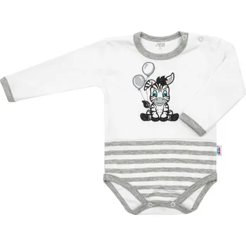 Kojenecký body Body New Baby dlouhý rukáv Zebra exclusive, výběr velikostí Velikost: 80 (9-12m)