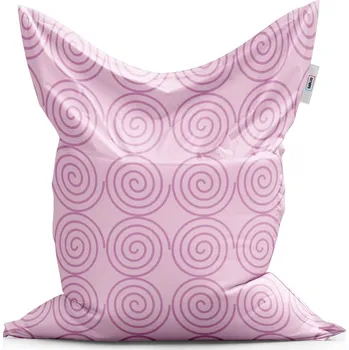 Sedací pytel Sablio Sedací vak Classic Růžové spirály - 150x100 cm