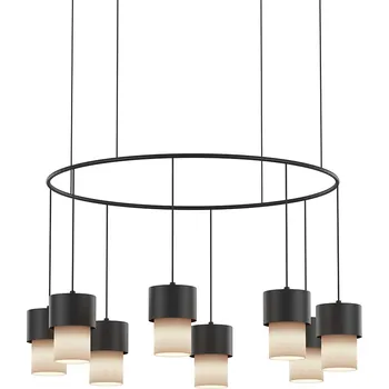Luxcambra Svěšený kruhový hliníkový lustr Kan Chandelier 1452 Svěšený kruhový hliníkový lustr Kan Chandelier
