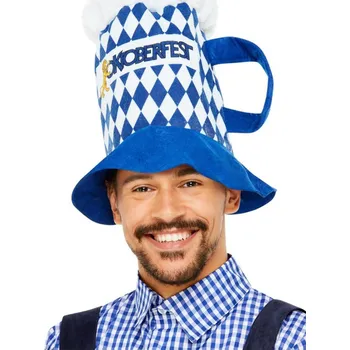 Karnevalový doplněk Čepice Oktoberfest, károvaná