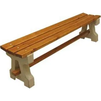 Zahradní lavice Parková lavička bez opěradla, smrkové latě 1900 mm, betonové nohy vymývané pro volné ložení + doprava zdarma