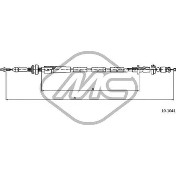 Lanko parkovací brzdy Lanko plynu, , 1J0721555Q, Metalcaucho, 80613