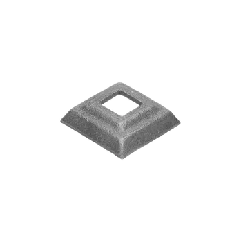 Krytka odlévaná, 42 x 42 x 15 mm, díra: 15 x 15 mm