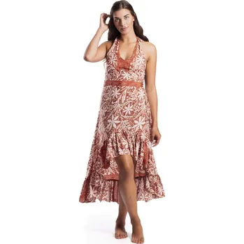 Dámské šaty Dlouhé šaty NIDHI bílo-oranžové