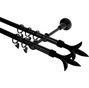 Garnýž Garnýž kovová 420 cm dvouřadá - dvojitá 16 Lilie double černá