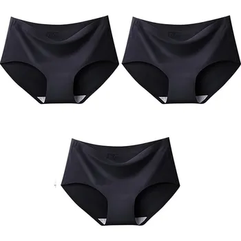 Kalhotky Dámské bezešvé kalhotky 3 ks v balení Barva: Černá, Velikost: M