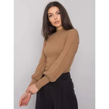 Dámské tričko Dámská halenka pruhovaná Lauren RUE PARIS tmavě béžová