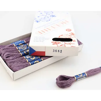 Příze Niťárna Vyšívací příze Mouline 3662 - tmavá starofialová