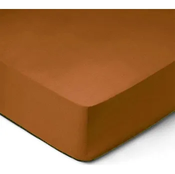 Prostěradlo DekorTextil Jersey napínací prostěradlo hnědé ROZMĚR: (š/d/v) 200 x 200 x 20 cm