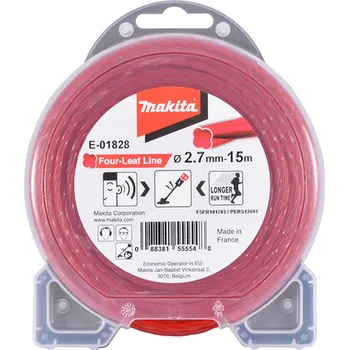 Zahradní technika MAKITA E-01828 Struna nylonová 2,7mm, červená, 15m, speciální pro aku stroje free_store_pickup