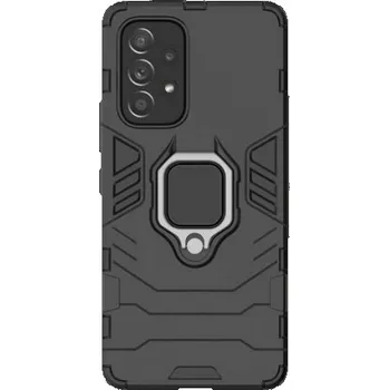 Pouzdro na mobilní telefon Kryt Samsung A13 odolný černý s prstenem (obal neboli pouzdro na Samsung A13)