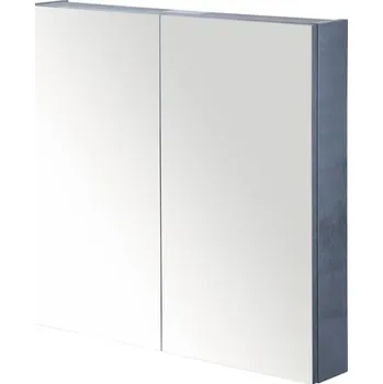 Koupelnový nábytek Zrcadlová skříňka bez osvětlení Sanox 70 x 13 x 65 cm beton antracitově šedá 2 dvířka