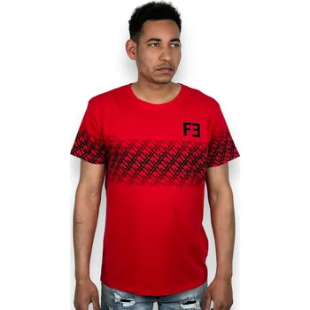 Pánské tričko Pots Milano Pánské červené tričko s krátkým rukávem Barva: Červená, Velikost: 4XL