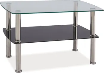Konferenční stolek Signal Irene 75 x 45 cm sklo/chrom